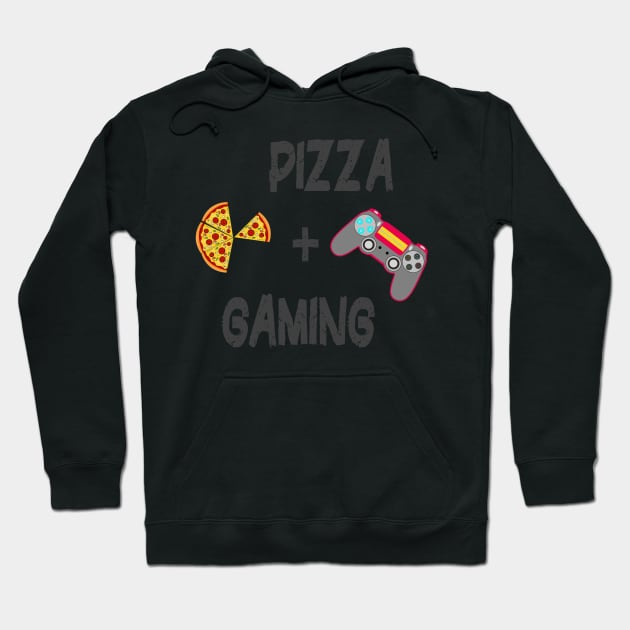 Life is Better with Pizza and Gaming Foodie Gamer Hoodie by PlanetMonkey